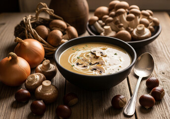 Soupe Crémeuse Champignons & Châtaignes : Le Goût de l'Automne