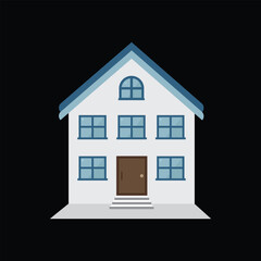 Flat building icon vector set sign symbol	