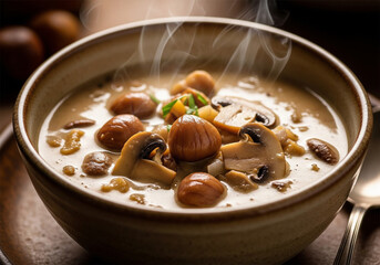 Soupe Crémeuse Champignons & Châtaignes : Le Goût de l'Automne