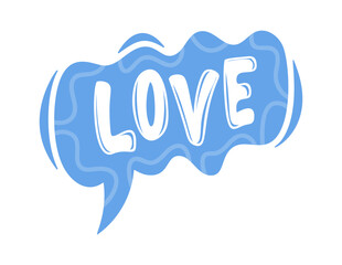 Love romantic message speech bubble