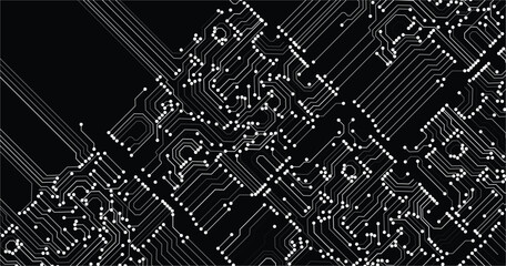 Abstract background with circuit board, technology design. 