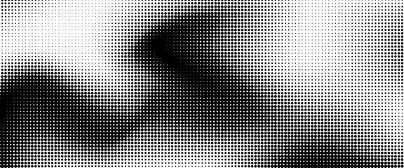 Fototapeta premium Point wave noise texture. Abstract dot background. Technological cyberspace background.