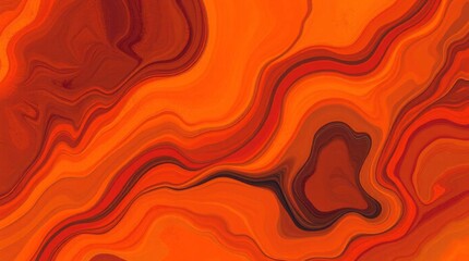 Abstract orange and brown flowing pattern