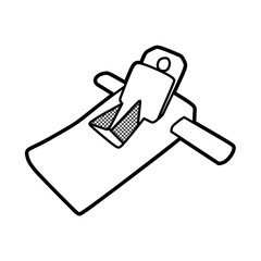 manual wood planer tool short black and white simple