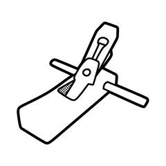 manual wood planer vector with handle