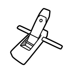 simple wood tool without electricity vector black and white