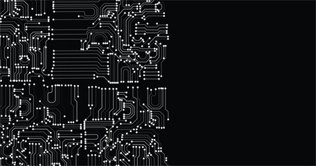 circuit board background with space