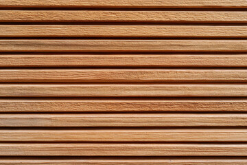 Obraz premium Close-up of Warm-Toned Wood Cladding Facade Detail