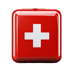 Red First Aid Kit Icon Medical Emergency Help Healthcare Safety Medicine on transparent background