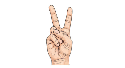 Isolated Hand Showing Peace Sign
