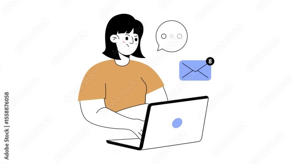 Poster checking emails mp4 file