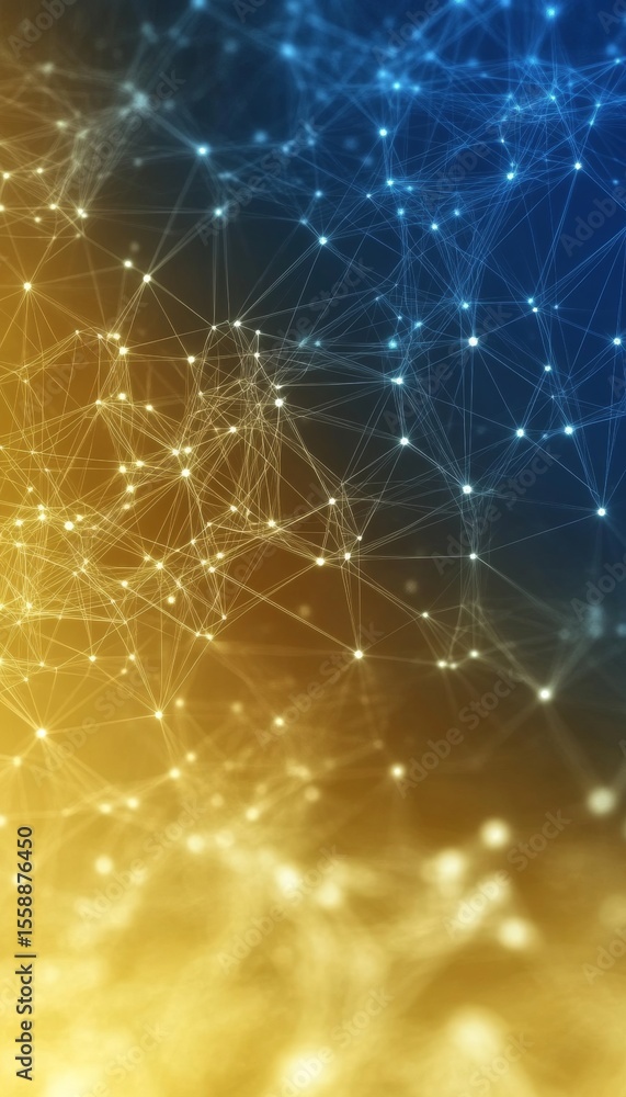 Poster abstract technological background with dots and lines, symbolizing digital connectivity and networks