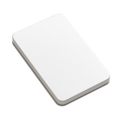 Simple White Rectangle Box Clean Design Minimalist Aesthetic Product on transparent background