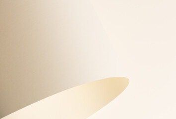 Premium off-white beige paper texture. Chic, minimalistic backdrop with rolling folds and matte
