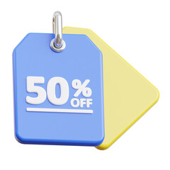 Discount 3d icon isolated White Background 3d rendering