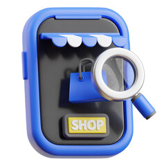 Find Product 3d icon isolated White Background 3d rendering