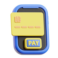 Online Payment 3d icon isolated White Background 3d rendering
