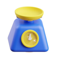 Weight Scale 3d icon isolated White Background 3d rendering