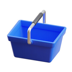 Basket 3d icon isolated White Background 3d rendering