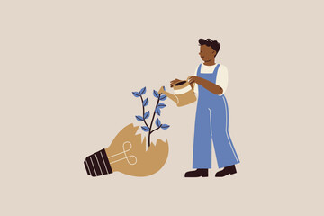 Illustration of Man Learning from Mistakes