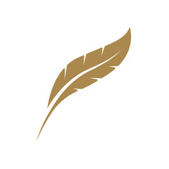 feather bird pen logo design concept creative idea