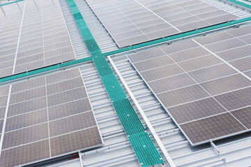 Close-up view of the solar roof for this purpose.