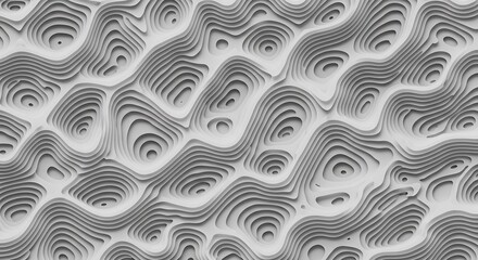 Abstract grayscale layered relief pattern resembling undulating terrain.