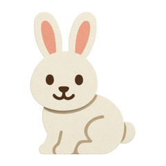Obraz premium PNG Cute minimalist bunny illustration.