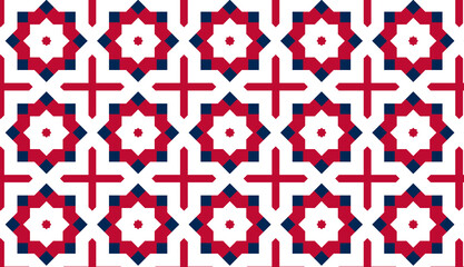 Seamless Digital Paper with USA Flag Colors and Classic Star Motifs Ideal for Independence Day Decor, Posters, and Patriotic Graphic Templates