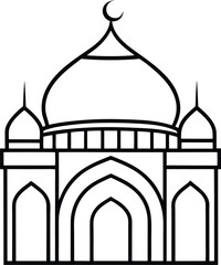 Arabian Style Mosque Dome Vector