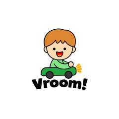 boy playing with a toy car