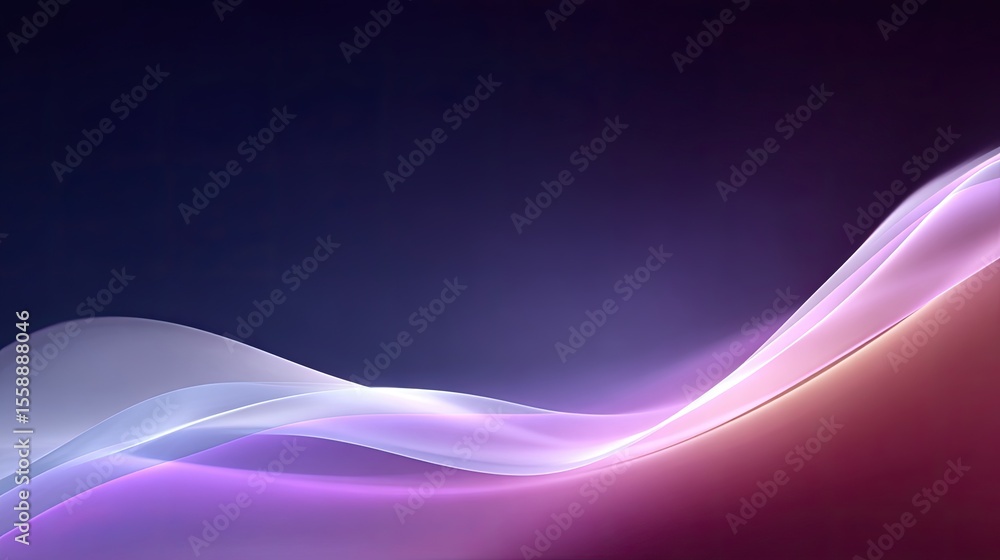 Poster colorful abstract waves in elegant flowing design for background use