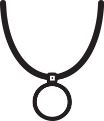 Elegant Necklace Vector Icon for Jewelry and Fashion Designs. Chain, stylish, beautiful.
