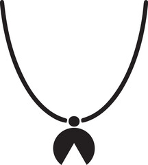 Luxury Necklace Icon in Flat Vector Styles. Fashion, design, jewelry, elegance, ornament.