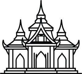 Asian Royal Temple Illustration