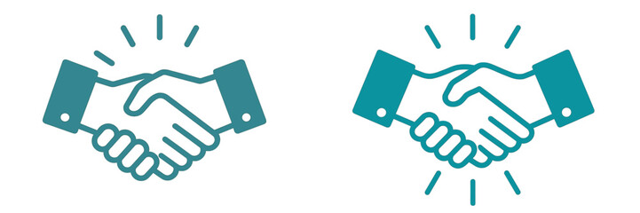 Handshake symbolizing agreement and partnership between individuals in a professional context