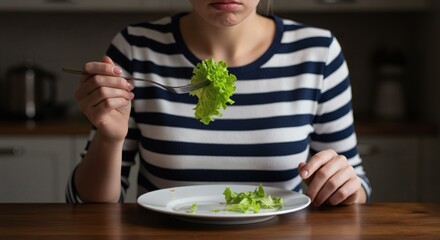 Reluctant Salad Eater A Visual Representation of Dietary Challenges