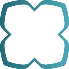 Minimalist Islamic badge with ornament outline