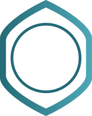 Line art frame for Islamic badge