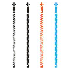 Zipper Icon Set Vector Design.