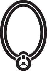 Vintage Necklace Icon vector ornament for Classic and Retro Design Concepts.
