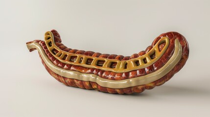 Gastroparesis Awareness Month. 3D medical illustration of human stomach cross-section showing gastroparesis condition, detailed anatomical accuracy