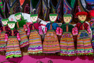 Flower Hmong dolls in North Vietnam