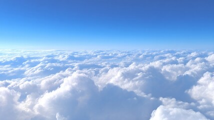 Serene sky over expansive cloudscape. Neural network AI generated