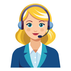 Female remote agent talking with customer