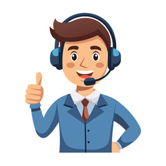 Happy help center representative