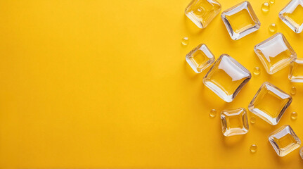 Overlapping Transparent Rounded Yellow Squares on Yellow Background