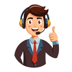 Man assisting with confidence and smile