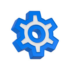 gear setting icon 3d rendering