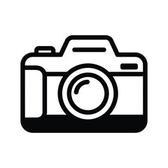 Camera icon, vector illustration, photography equipment, photo taking device, digital image